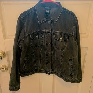 Black distressed Gap Denim Jacket
